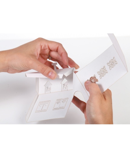 Valgete majakeste voltimise komplekt GRAINE CREATIVE