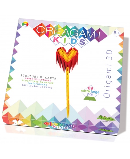 3D origami komplekt väikelastele CREAGAMI Kids Süda