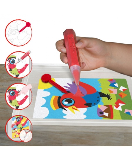 Liivajoonistamise komplekt SABBIARELLI Ägedad loomad