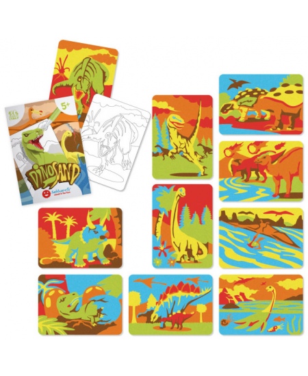 Liivajoonistamise komplekt SABBIARELLI Dinosaurused liivas