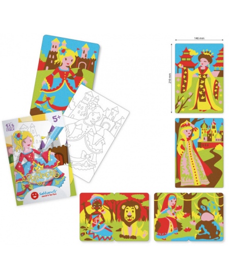 Liivajoonistamise komplekt SABBIARELLI Printsessid