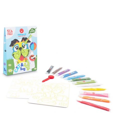 Liivajoonistamise komplekt kotis SABBIARELLI Kassid ja koerad