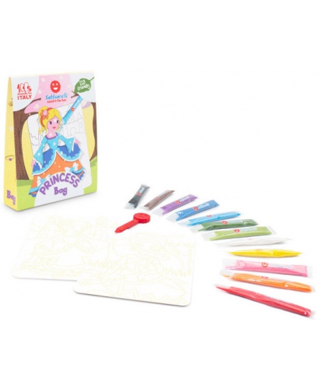 Liivajoonistamise komplekt kotis SABBIARELLI Printsessid