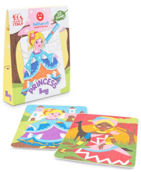 Liivajoonistamise komplekt kotis SABBIARELLI Printsessid