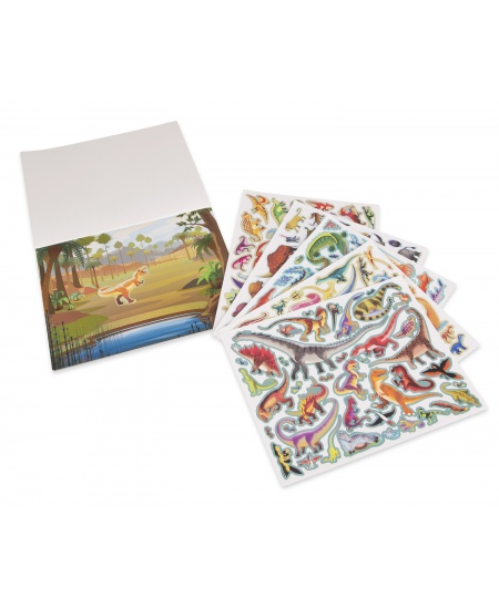 Korduvkasutatavate kleepsude komplekt MELISSA & DOUG Eelajaloolised loomad