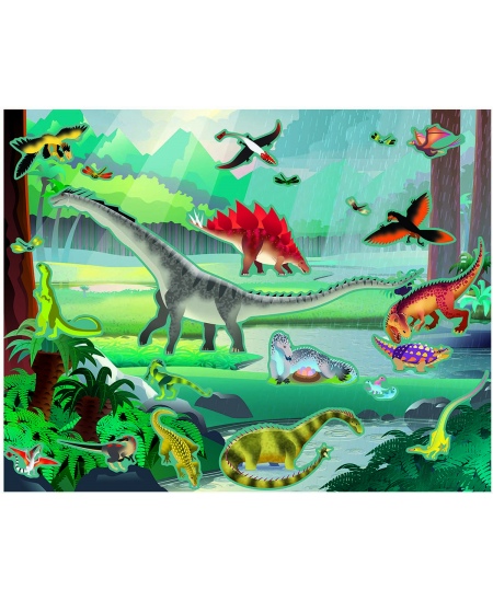 Korduvkasutatavate kleepsude komplekt MELISSA & DOUG Eelajaloolised loomad