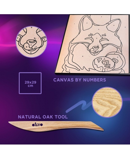 3D saviga värvimise komplekt OKTO Rebane, 30x30 cm