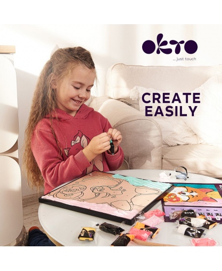 3D saviga värvimise komplekt OKTO Rebane, 30x30 cm