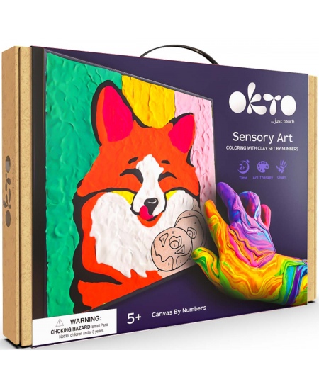 3D saviga värvimise komplekt OKTO Rebane, 30x30 cm