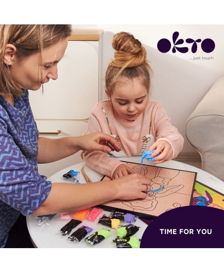 3D saviga värvimise komplekt OKTO Jänes, 30x30 cm