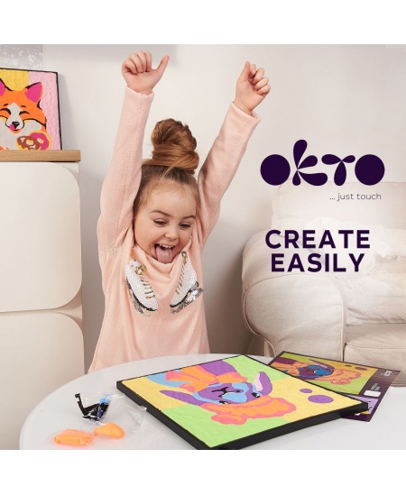 3D saviga värvimise komplekt OKTO Jänes, 30x30 cm