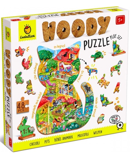 Puidust pusle LUDATTICA Lemmikloomad, 48 osa