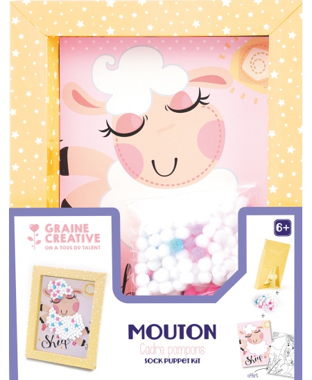 Raamid värvimiseks ja mullidega kaunistamiseks GRAINE CREATIVE Lambake ja känguru