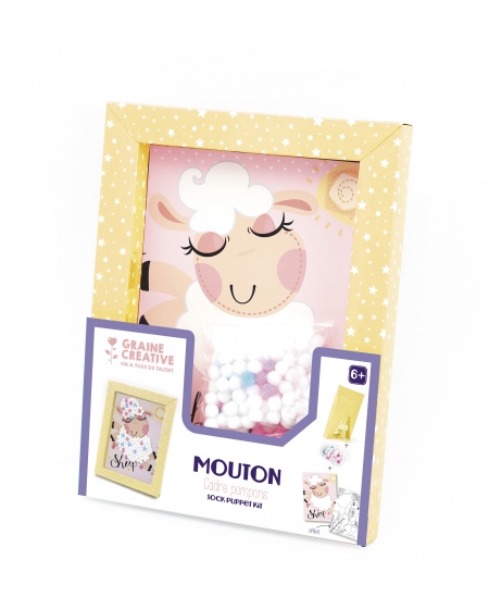 Raamid värvimiseks ja mullidega kaunistamiseks GRAINE CREATIVE Lambake ja känguru