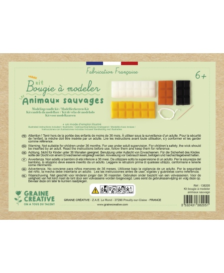 Küünalde valmistamise komplekt GRAINE CREATIVE Metsloomad