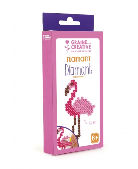 Teemantmosaiik kleebisel GRAINE CREATIVE Flamingo