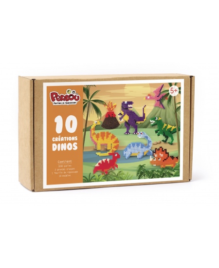 Triigitav pärlimosaiik PERLOU Dinosaurused, 3000 helmest