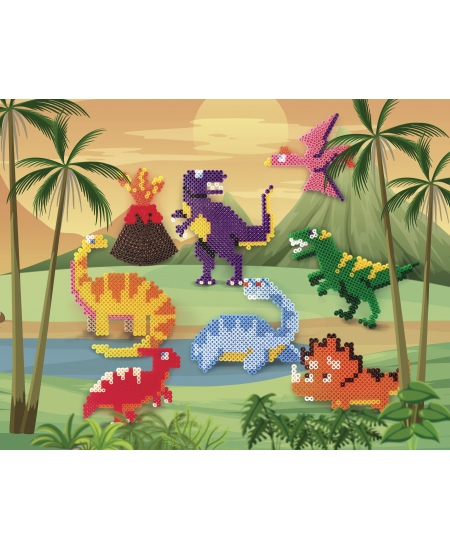 Triigitav pärlimosaiik PERLOU Dinosaurused, 3000 helmest