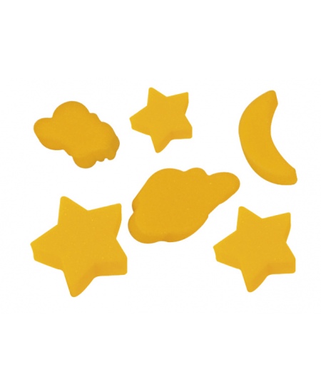 Švamm-templid värvimiseks GRAINE CREATIVE Tähed ja kuu, 50x50 mm, 6 tk