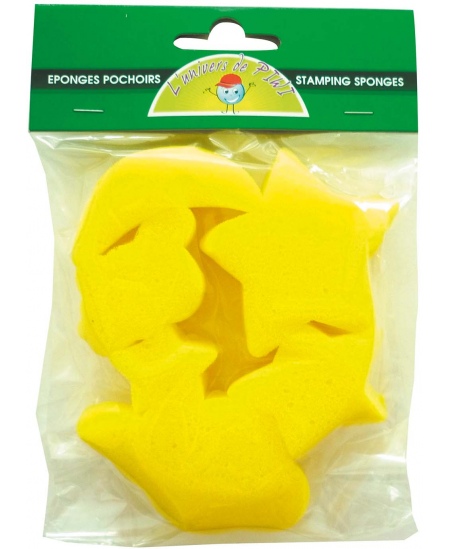 Švamm-templid värvimiseks GRAINE CREATIVE Tähed ja kuu, 50x50 mm, 6 tk