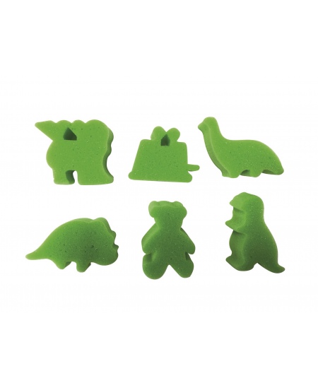 Švamm-templid värvimiseks GRAINE CREATIVE Loomad, 50x50 mm, 6 tk