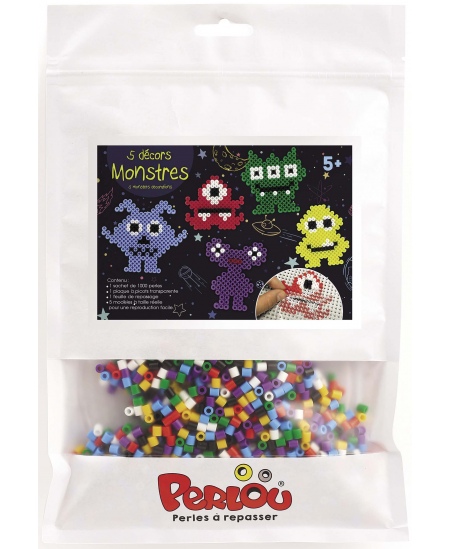 Triigitav pärlimosaiik PERLOU Monstrikesed, 1000 helmest