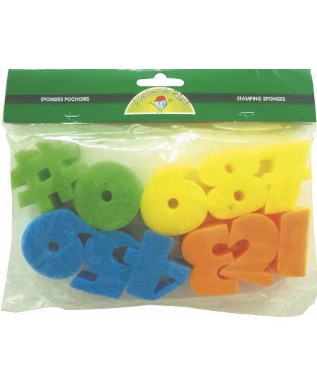 Švamm-templid värvimiseks GRAINE CREATIVE Numbrid, 50x50 mm, 11 tk