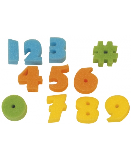 Švamm-templid värvimiseks GRAINE CREATIVE Numbrid, 50x50 mm, 11 tk