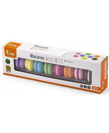 Puidust mänguasjade komplekt VIGA Macaroons, 8 tk.