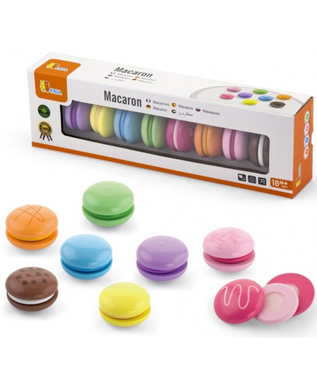 Puidust mänguasjade komplekt VIGA Macaroons, 8 tk.