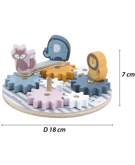 Mäng puidust hammasratastega VIGA PolarB Loomad