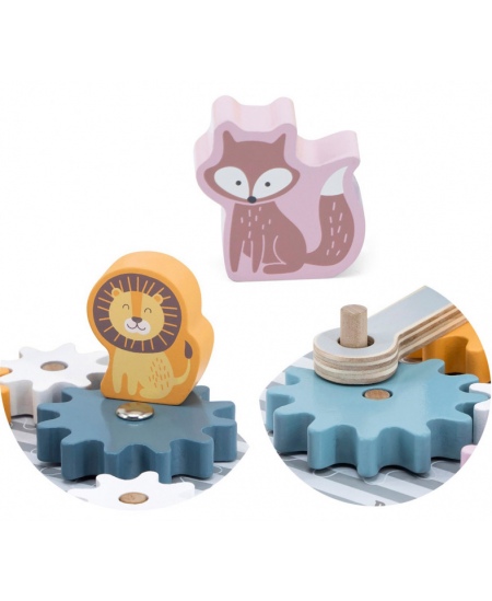 Mäng puidust hammasratastega VIGA PolarB Loomad