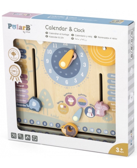 Puidust kalender ja kell VIGA PolarB