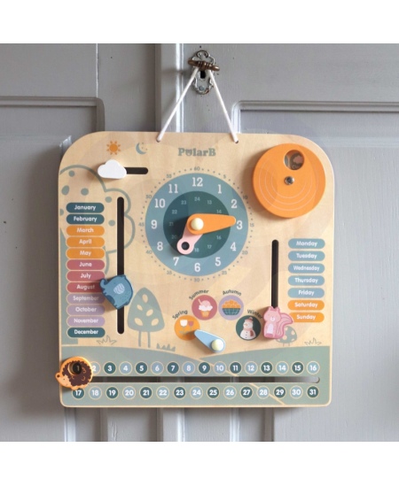 Puidust kalender ja kell VIGA PolarB