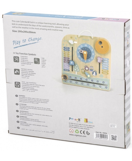 Puidust kalender ja kell VIGA PolarB