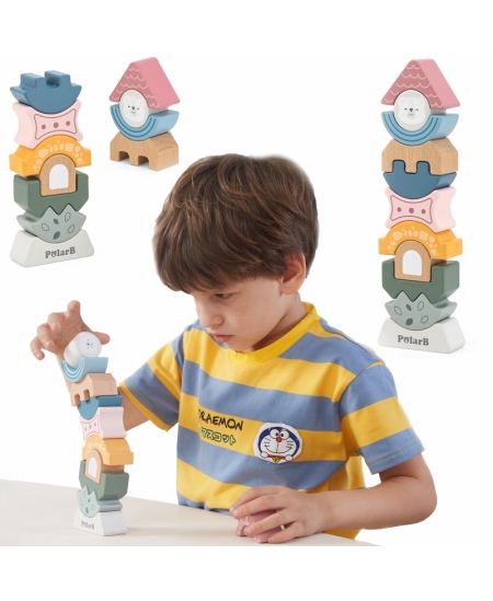 Puidust tasakaalumäng-pusle VIGA PolarB Torn