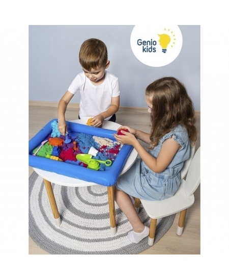 Kineetilise liiva komplekt täispuhutava liivakastiga GENIO KIDS