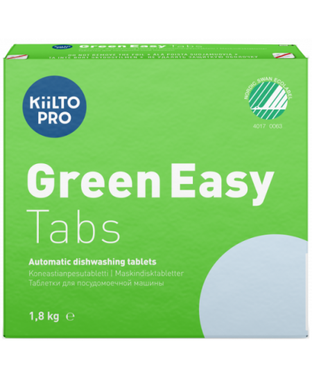 Ökoloogilised nõudepesumasina tabletid KIILTO Green Easy Tabs, 100 tk x 18 g