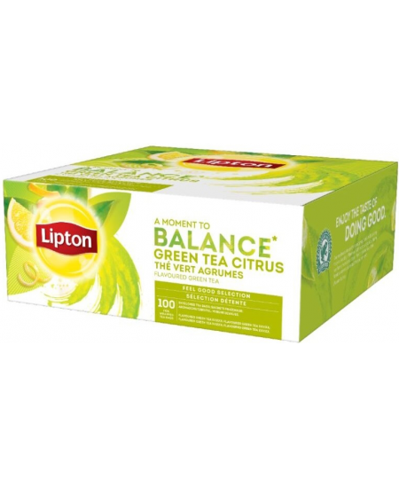Roheline tee LIPTON sidrunimaitseline, 100 tk