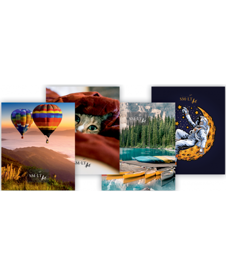 Kartongist kummiga mapp SM-LT, erinevate piltidega, A5, 1 tk