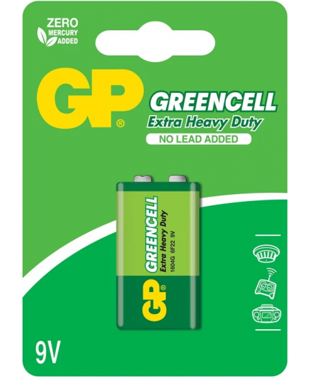 Patarei GP BATTERIES, 6F22 (kroon), 1 tk