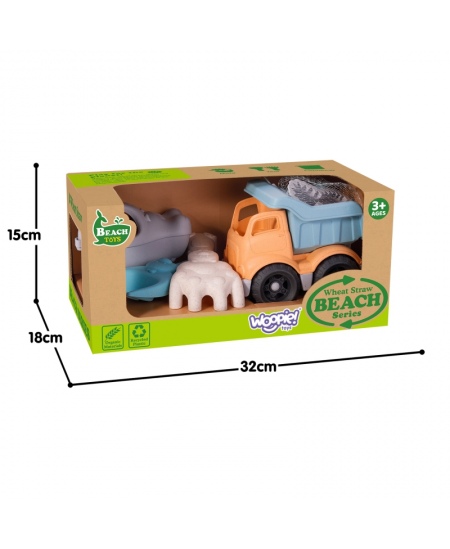 Liivamänguasjade komplekt autoga WOOPIE, 7-osaline