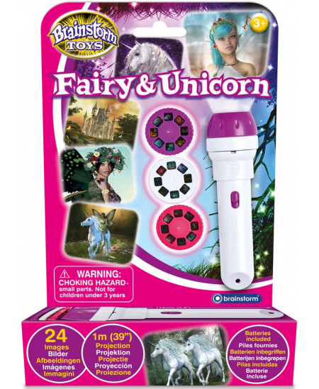 Laste projektor - taskulamp BRAINSTORM Haldjad ja ükssarvikud