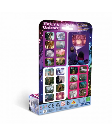 Laste projektor - taskulamp BRAINSTORM Haldjad ja ükssarvikud