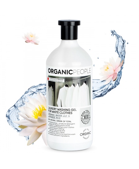 Pesugeel ORGANIC PEOPLE valgele kangale, 1 l