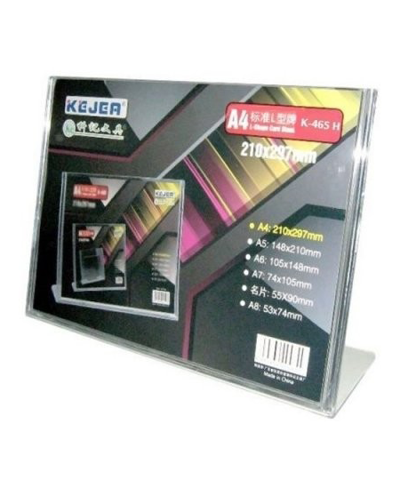 Infokandja KEJEA, L-kujuline, A4, läbipaistev.