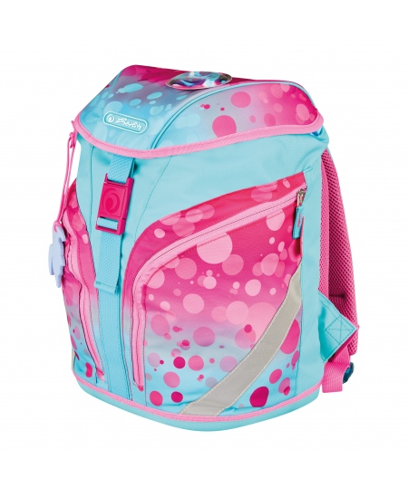 Seljakott koos tarvikutega HERLITZ SoftLight Plus Greenline Pink Bubbles