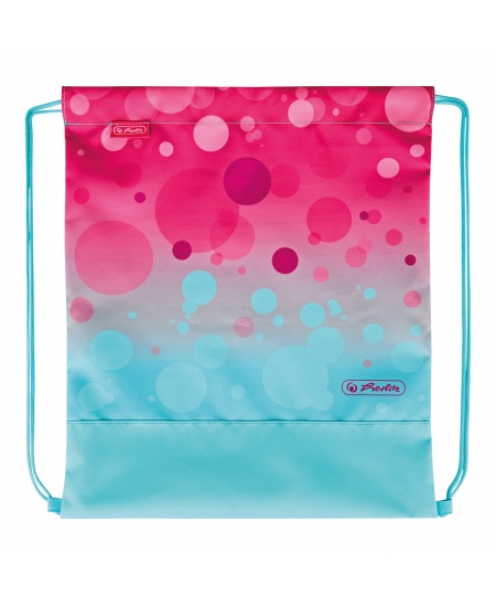 Seljakott koos tarvikutega HERLITZ SoftLight Plus Greenline Pink Bubbles