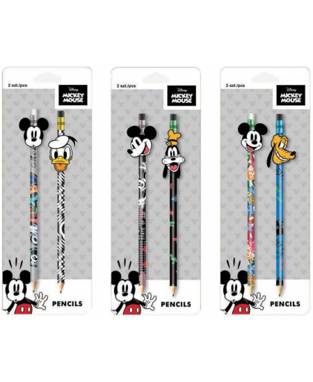 Pliiats COOLPACK Mickey Mouse kustutuskummiga, HB, 2 tk