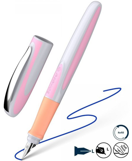 Täitesulepea SCHNEIDER Ray, vasakukäelistele, hall‑roosa korpus